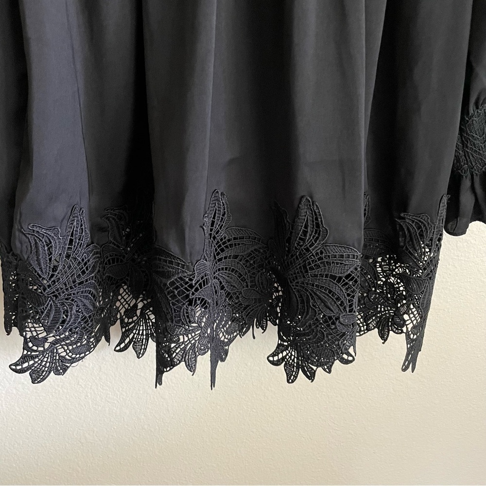 Eri + Ali Anthropologie Black Vettora Off The Shoulder Blouse Size Small - Picture 8 of 11